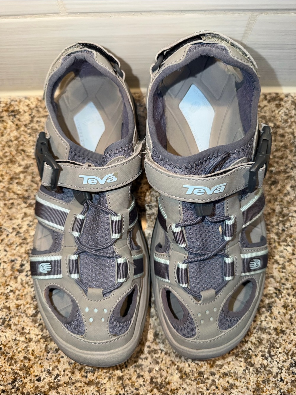 Teva Grey and Light Tan Outdoor Sport Sandals